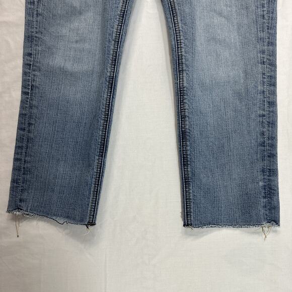 Seven7 Cropped Jeans Women’s Size 31 Blue Light Wash Stretch Denim - Picture 6 of 14